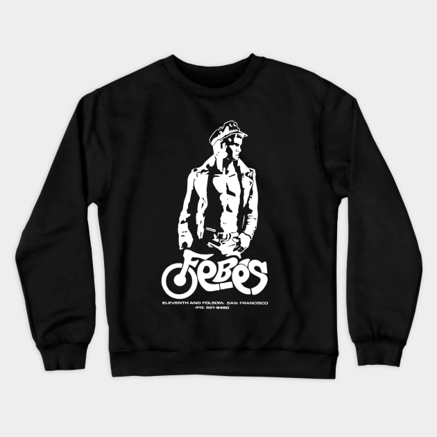 Febes Retro Gay Leather LGBT Crewneck Sweatshirt by WearingPride